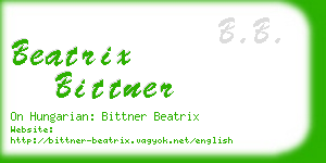 beatrix bittner business card